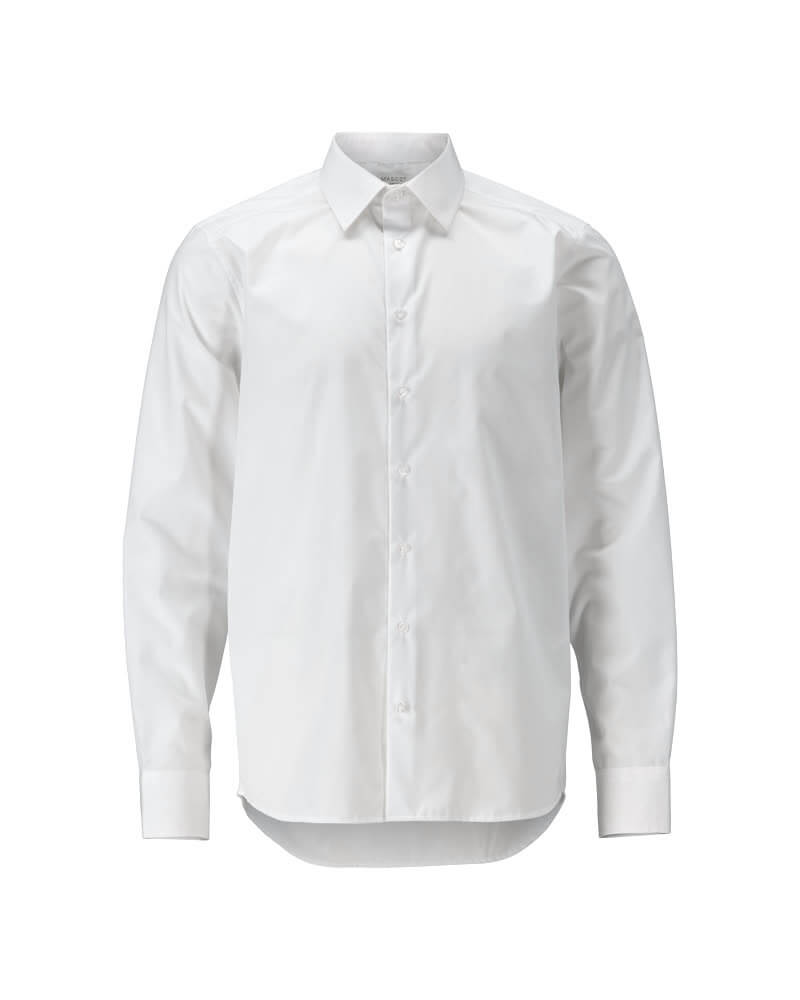 Mascot Easy Iron Durable Collared Shirt 20604-984 Front #colour_white