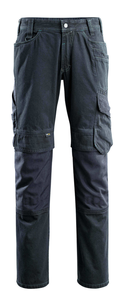 Mascot Ferrol Jeans Kneepad pockets 15179-207 Front #colour_dark-blue-denim