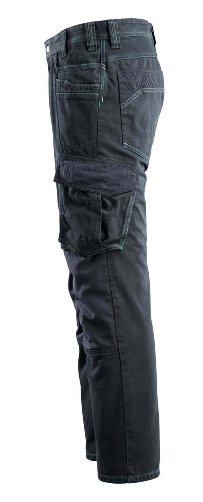 Mascot Ferrol Jeans Kneepad pockets 15179-207 Right #colour_dark-blue-denim