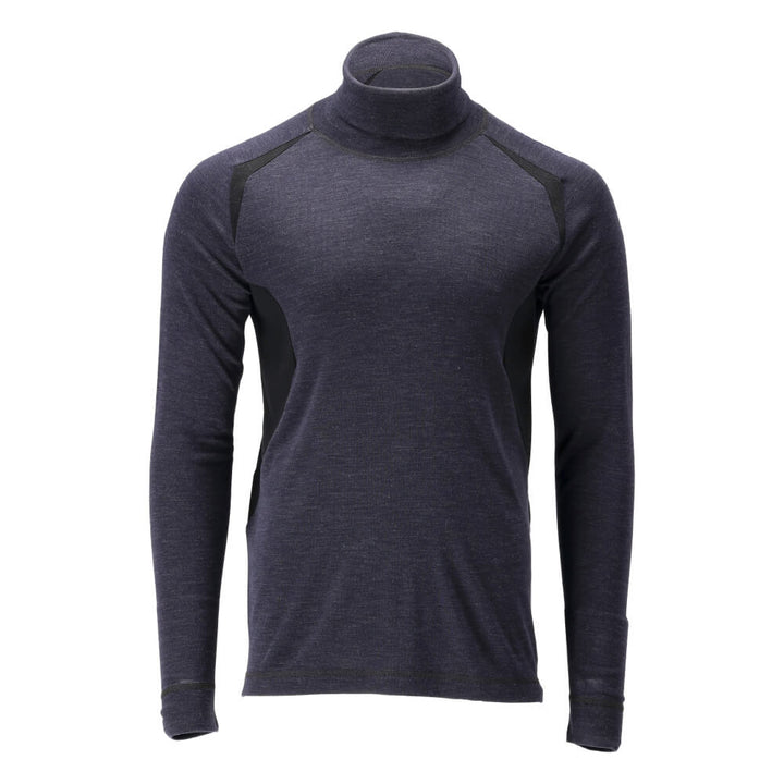 Mascot Flame Retardant Anti-Static Functional Wool Under Shirt 21981-426 Front #colour_dark-navy-blue