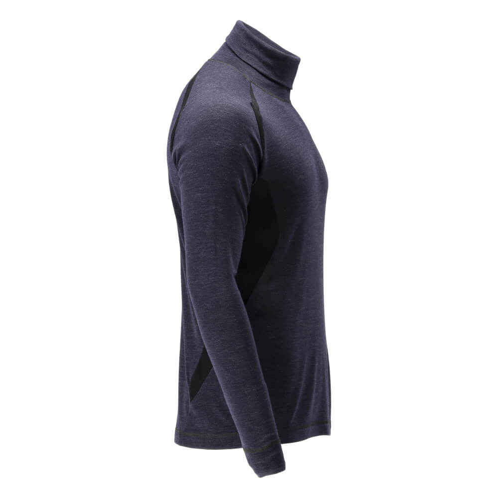 Mascot Flame Retardant Anti-Static Functional Wool Under Shirt 21981-426 Left #colour_dark-navy-blue