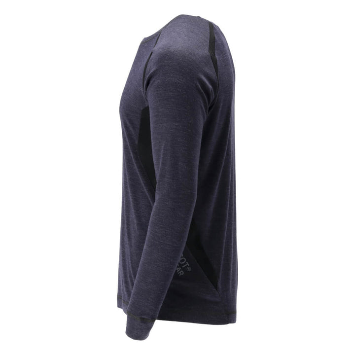 Mascot Flame Retardant Anti-Static Insulating Functional Wool Base Layer Under Shirt 21881-426 Right #colour_dark-navy-blue