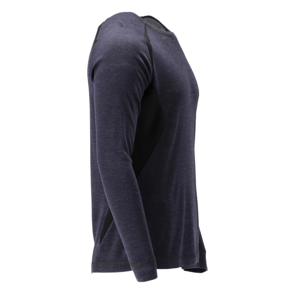 Mascot Flame Retardant Anti-Static Insulating Functional Wool Base Layer Under Shirt 21881-426 Left #colour_dark-navy-blue