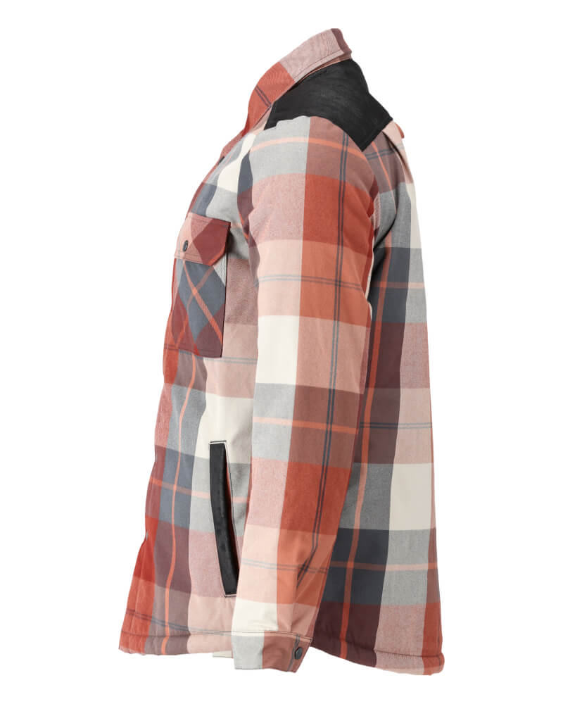 Mascot Flannel Shirt with Pile Lining 23104-446 Right #colour_autumn-red-checked