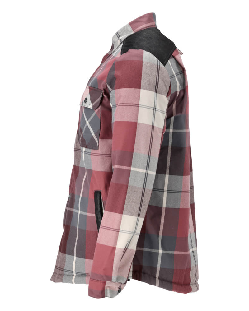 Mascot Flannel Shirt with Pile Lining 23104-446 Right #colour_bordeaux-checked