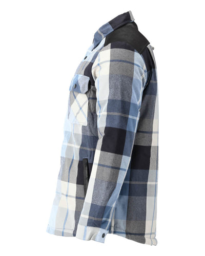 Mascot Flannel Shirt with Pile Lining 23104-446 Right #colour_dark-navy-checked