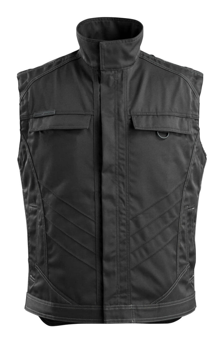 Mascot Hagen Lightweight Work Gilet 12154-442 Front #colour_black