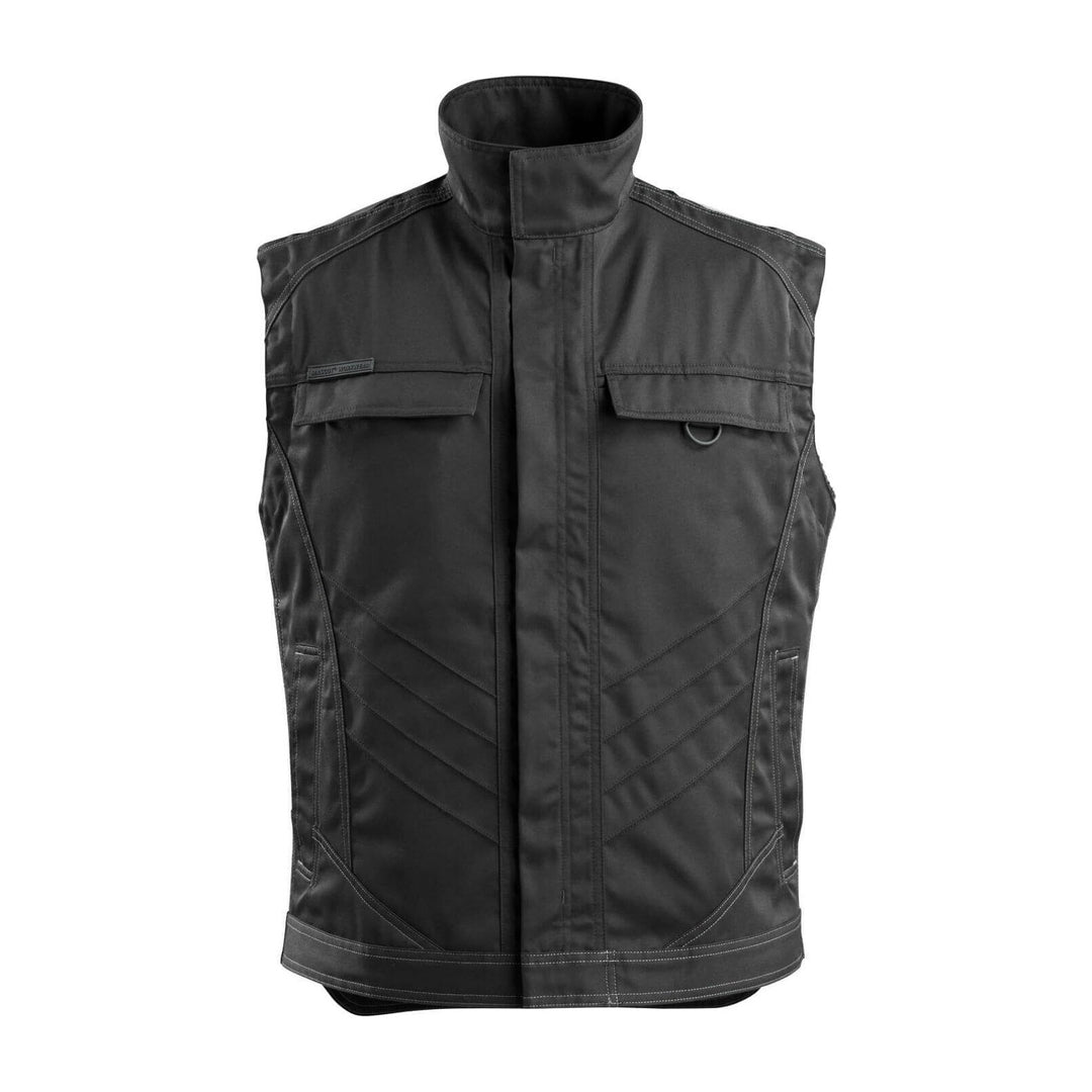 Mascot Hagen Lightweight Work Gilet 12154-442 Front #colour_black