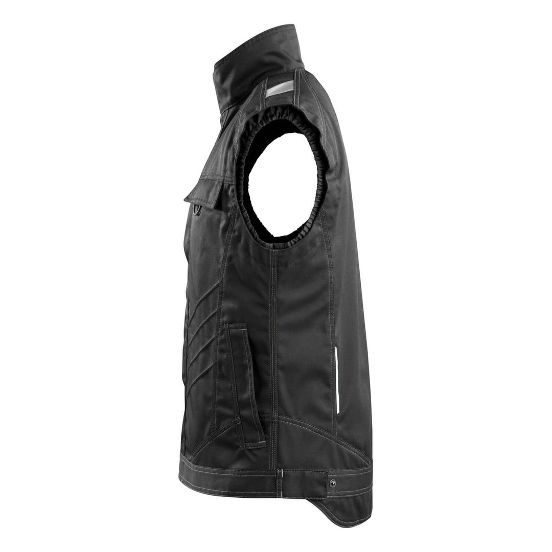 Mascot Hagen Lightweight Work Gilet 12154-442 Front #colour_black