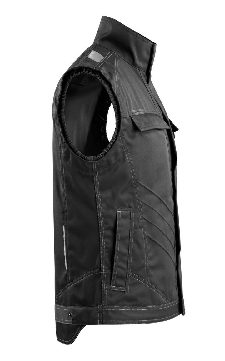 Mascot Hagen Lightweight Work Gilet 12154-442 Left #colour_black