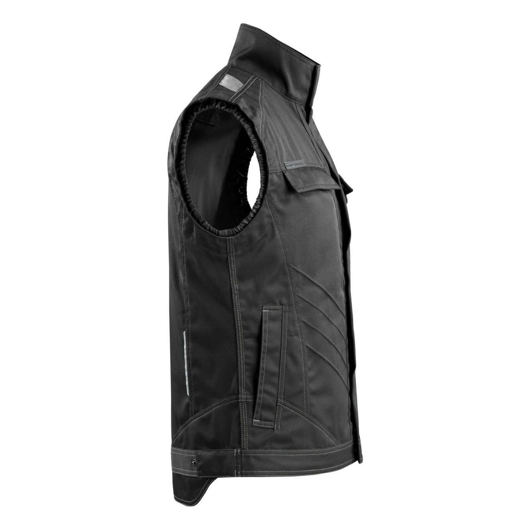 Mascot Hagen Lightweight Work Gilet 12154-442 Front #colour_black