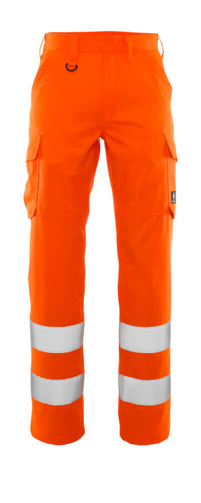 Mascot Hi-Vis Service Trousers  20859-236 Front #colour_hi-vis-orange