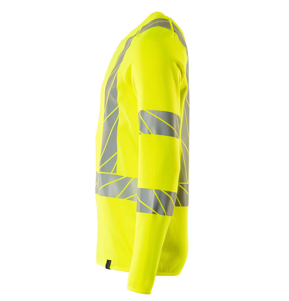 Mascot Hi Vis Slim Fit Stretch Sweatshirt 22184-781 Right #colour_hi-vis-yellow