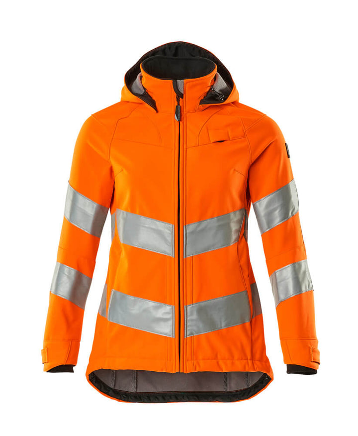 Mascot Hi-Vis Softshell Jacket 18512-246 Front #colour_hi-vis-orange