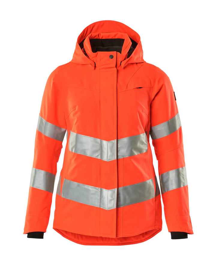 Mascot Hi-Vis Winter Jacket 18545-231 Front #colour_hi-vis-red