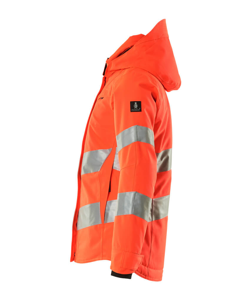 Mascot Hi-Vis Winter Jacket 18545-231 Right #colour_hi-vis-red