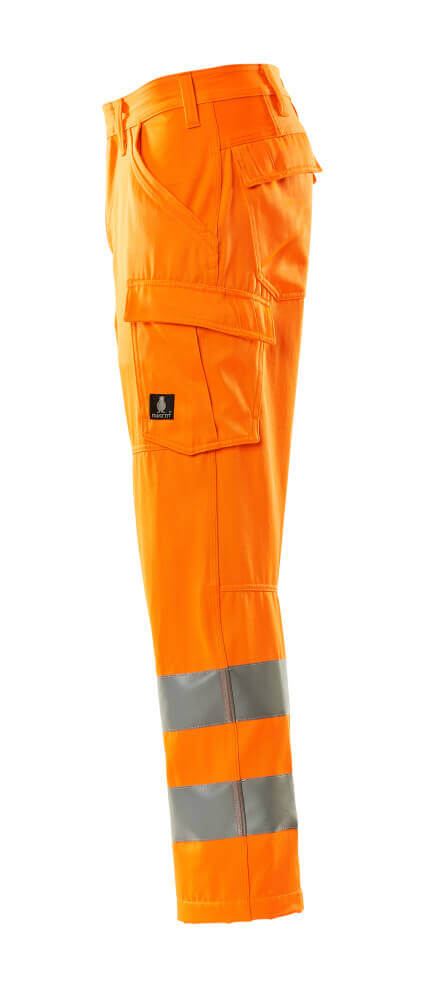 Mascot Hi-Vis Work Trousers 18879-860 Right #colour_hi-vis-orange