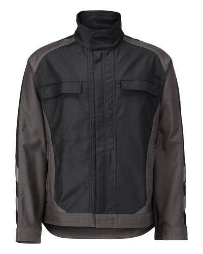 Mascot Highly Durable Two-Toned Ripstop Jacket 21909-459 Front #colour_black-dark-anthracite-grey