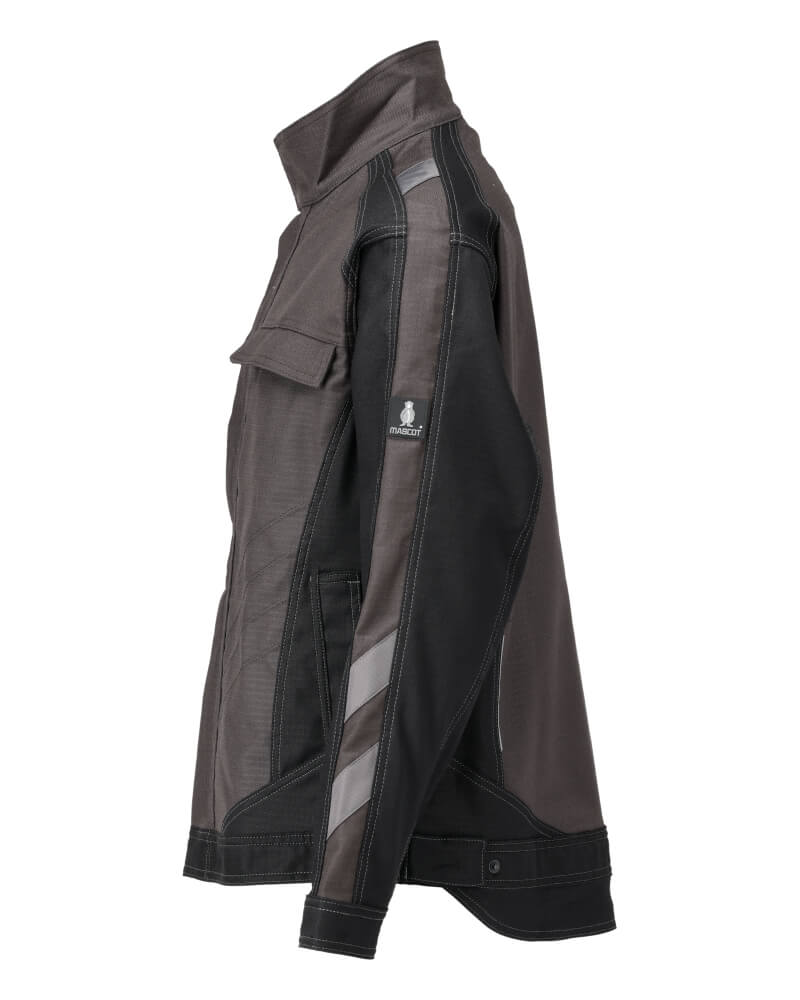 Mascot Highly Durable Two-Toned Ripstop Jacket 21909-459 Right #colour_dark-anthracite-grey-black