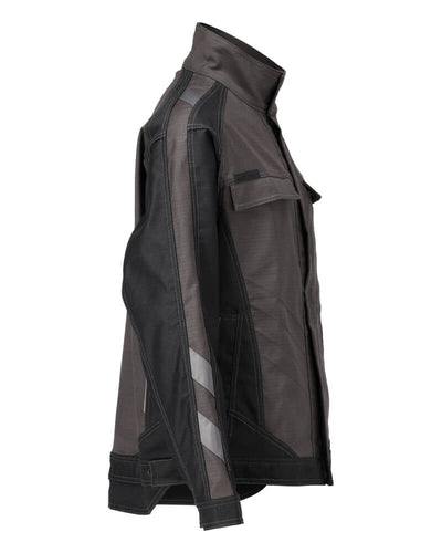 Mascot Highly Durable Two-Toned Ripstop Jacket 21909-459 Left #colour_dark-anthracite-grey-black