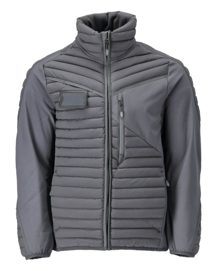 Mascot Insulated Breathable Water Repellent Jacket 22115-607 Front #colour_stone-grey