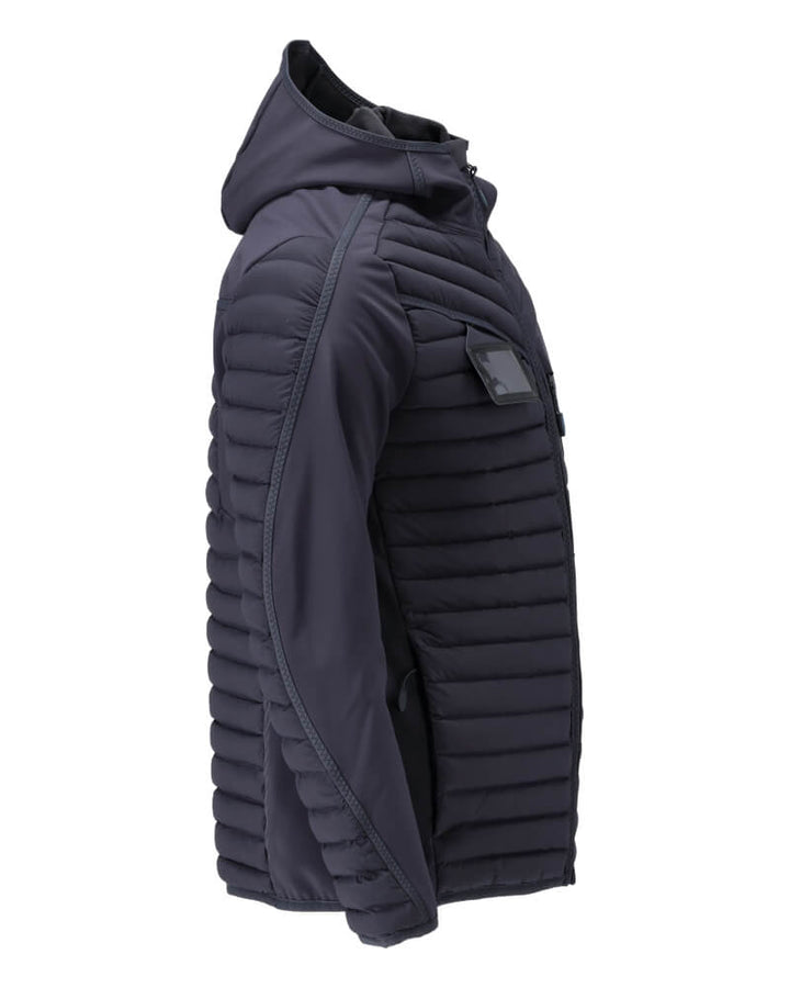 Mascot Insulated Water Repellent Breathable Jacket with Hood 22215-607 Left #colour_dark-navy-blue