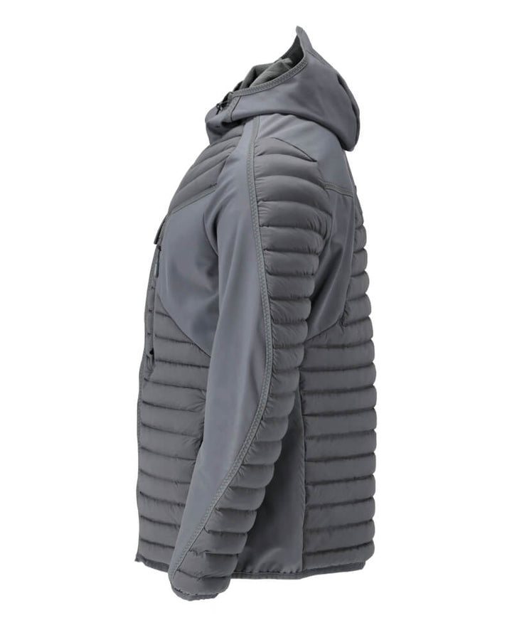 Mascot Insulated Water Repellent Breathable Jacket with Hood 22215-607 Right #colour_stone-grey