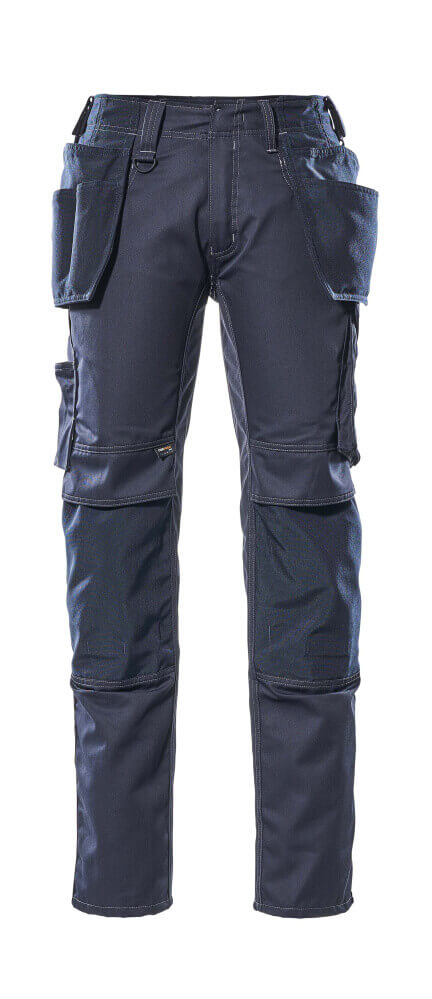 Mascot Kassel Trousers Kneepad-Holster-Pockets 17731-442 Front #colour_dark-navy-blue