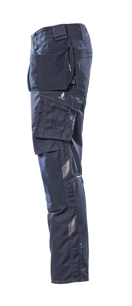 Mascot Kassel Trousers Kneepad-Holster-Pockets 17731-442 Right #colour_dark-navy-blue