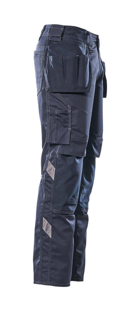 Mascot Kassel Trousers Kneepad-Holster-Pockets 17731-442 Left #colour_dark-navy-blue