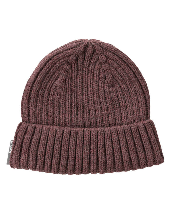 Mascot Knitted Hat 23050-647 Front #colour_bordeaux-red