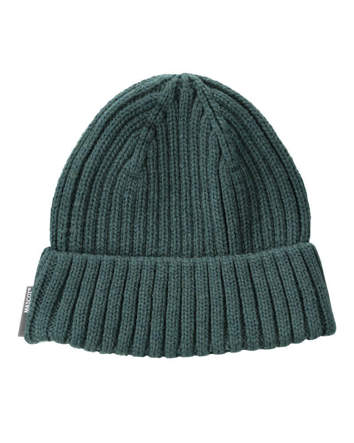 Mascot Knitted Hat 23050-647 Front #colour_forest-green