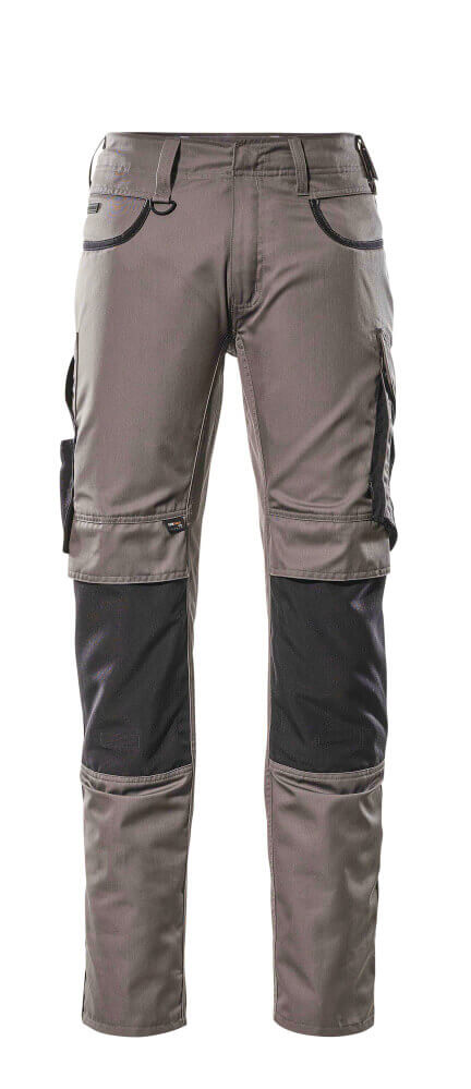 Mascot Lemberg Work Trousers Kneepad-Pockets 13079-230 Front #colour_anthracite-grey-black