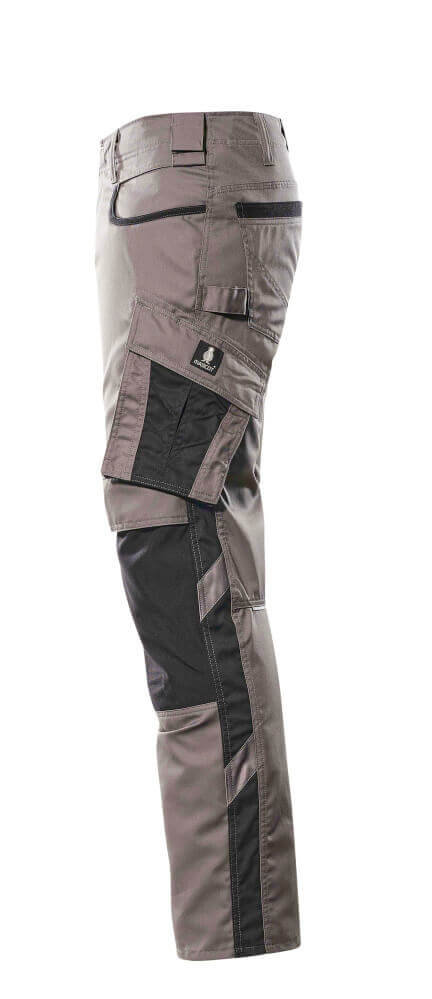 Mascot Lemberg Work Trousers Kneepad-Pockets 13079-230 Right #colour_anthracite-grey-black