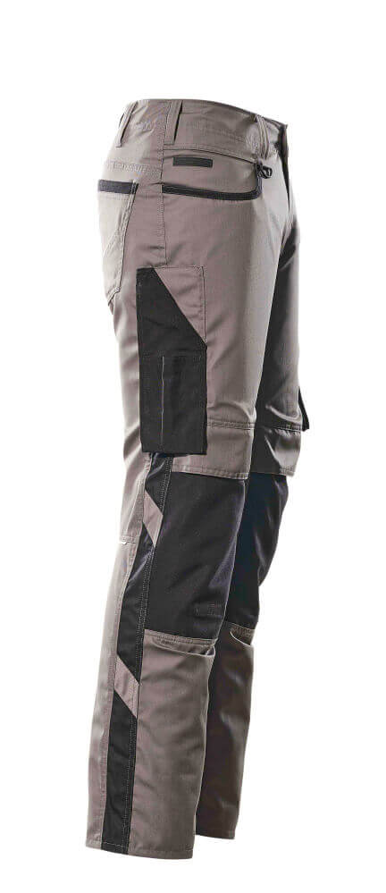 Mascot Lemberg Work Trousers Kneepad-Pockets 13079-230 Left #colour_anthracite-grey-black