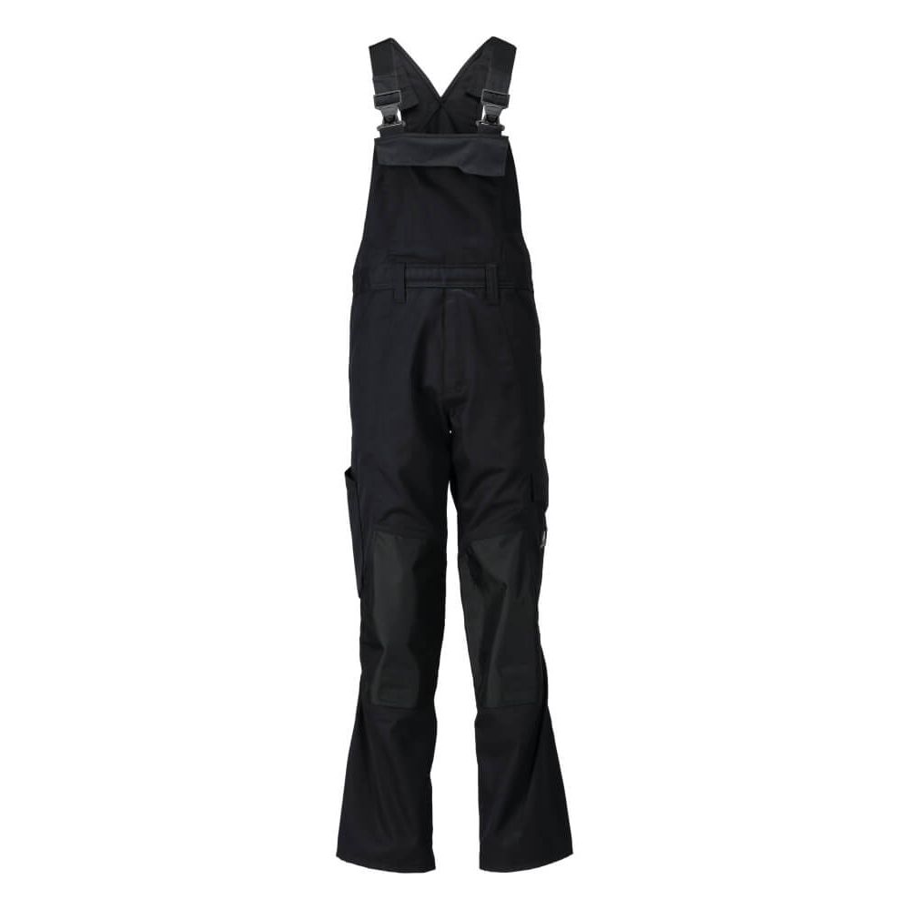 Mascot Lightweight Bib & Brace with Kneepad Pockets 21869-330 Front #colour_black