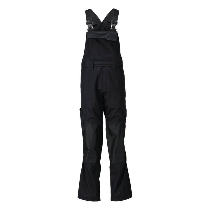 Mascot Lightweight Bib & Brace with Kneepad Pockets 21869-330 Front #colour_black