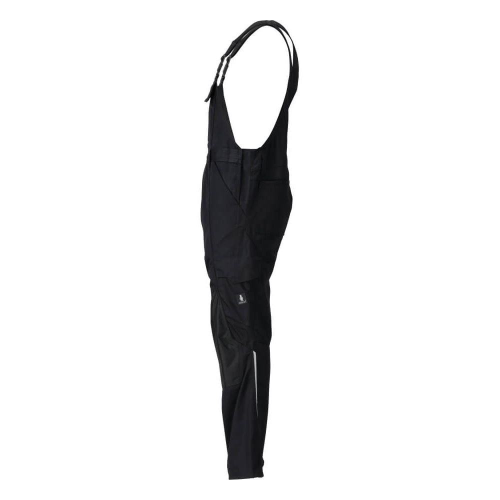 Mascot Lightweight Bib & Brace with Kneepad Pockets 21869-330 Right #colour_black