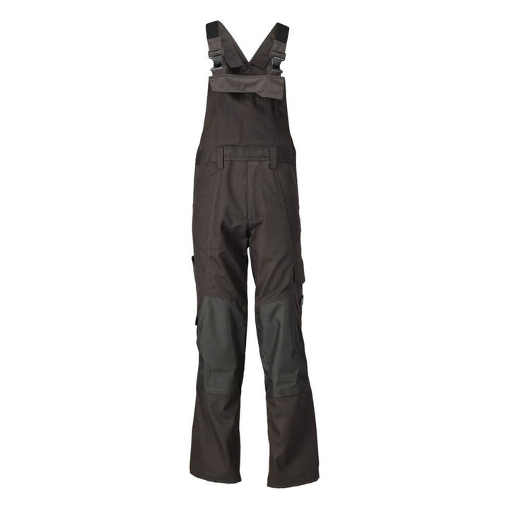 Mascot Lightweight Bib & Brace with Kneepad Pockets 21869-330 Front #colour_dark-anthracite-grey