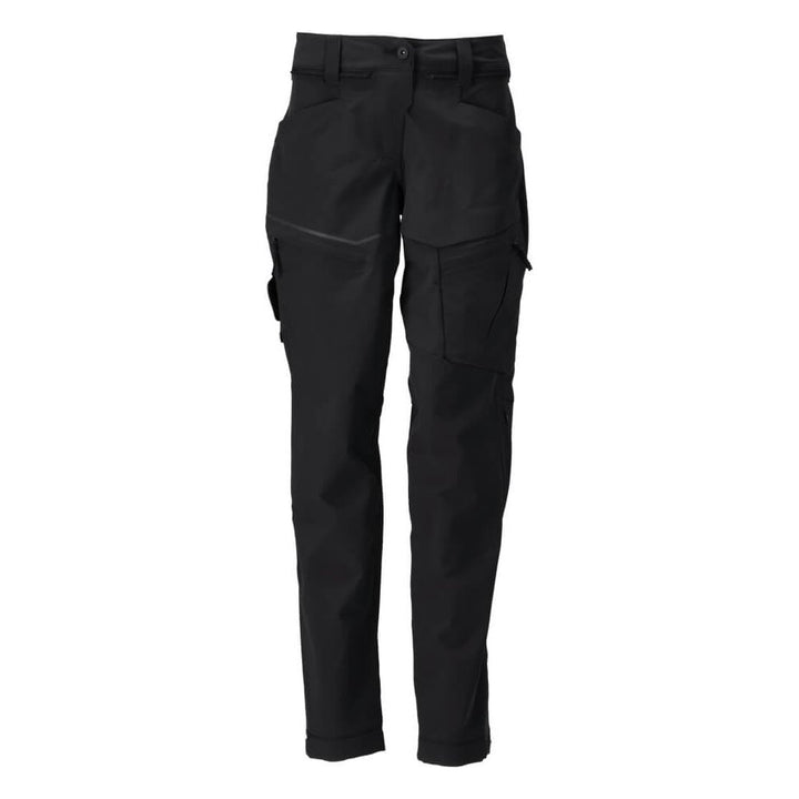 Mascot Lightweight Durable 4-Way-Stretch Functional Trousers (Holster Pockets Attachable) 22058-605 Front #colour_black
