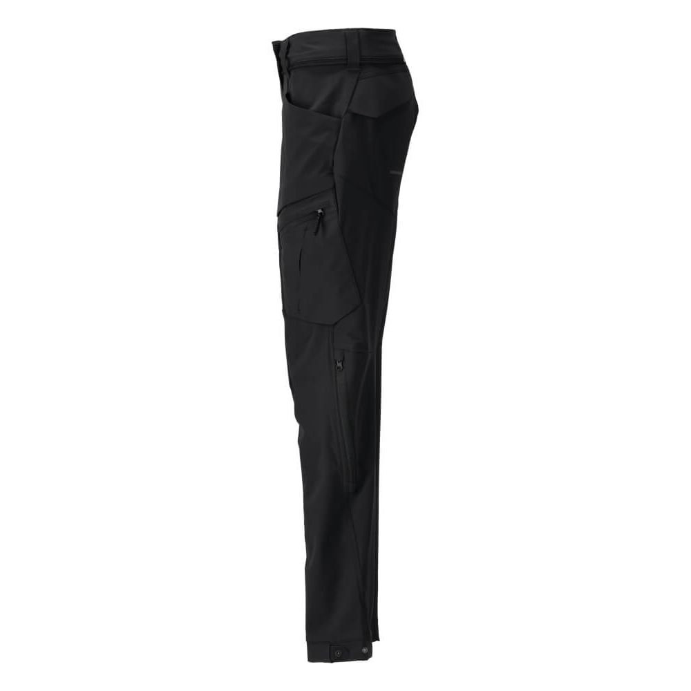 Mascot Lightweight Durable 4-Way-Stretch Functional Trousers (Holster Pockets Attachable) 22058-605 Right #colour_black