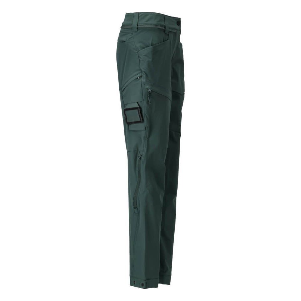 Mascot Lightweight Durable 4-Way-Stretch Functional Trousers (Holster Pockets Attachable) 22058-605 Left #colour_forest-green