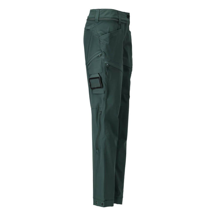 Mascot Lightweight Durable 4-Way-Stretch Functional Trousers (Holster Pockets Attachable) 22058-605 Left #colour_forest-green