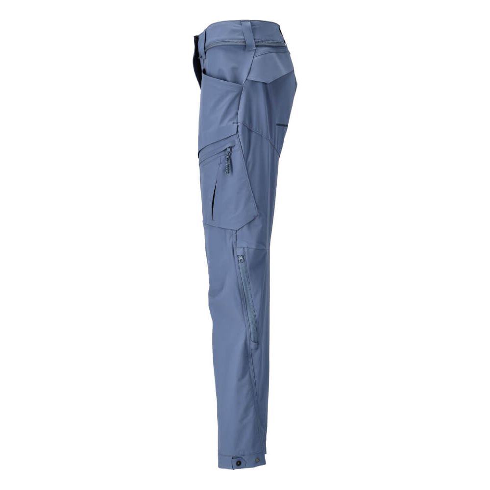 Mascot Lightweight Durable 4-Way-Stretch Functional Trousers (Holster Pockets Attachable) 22058-605 Right #colour_stone-blue