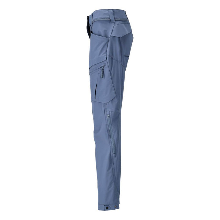Mascot Lightweight Durable 4-Way-Stretch Functional Trousers (Holster Pockets Attachable) 22058-605 Right #colour_stone-blue