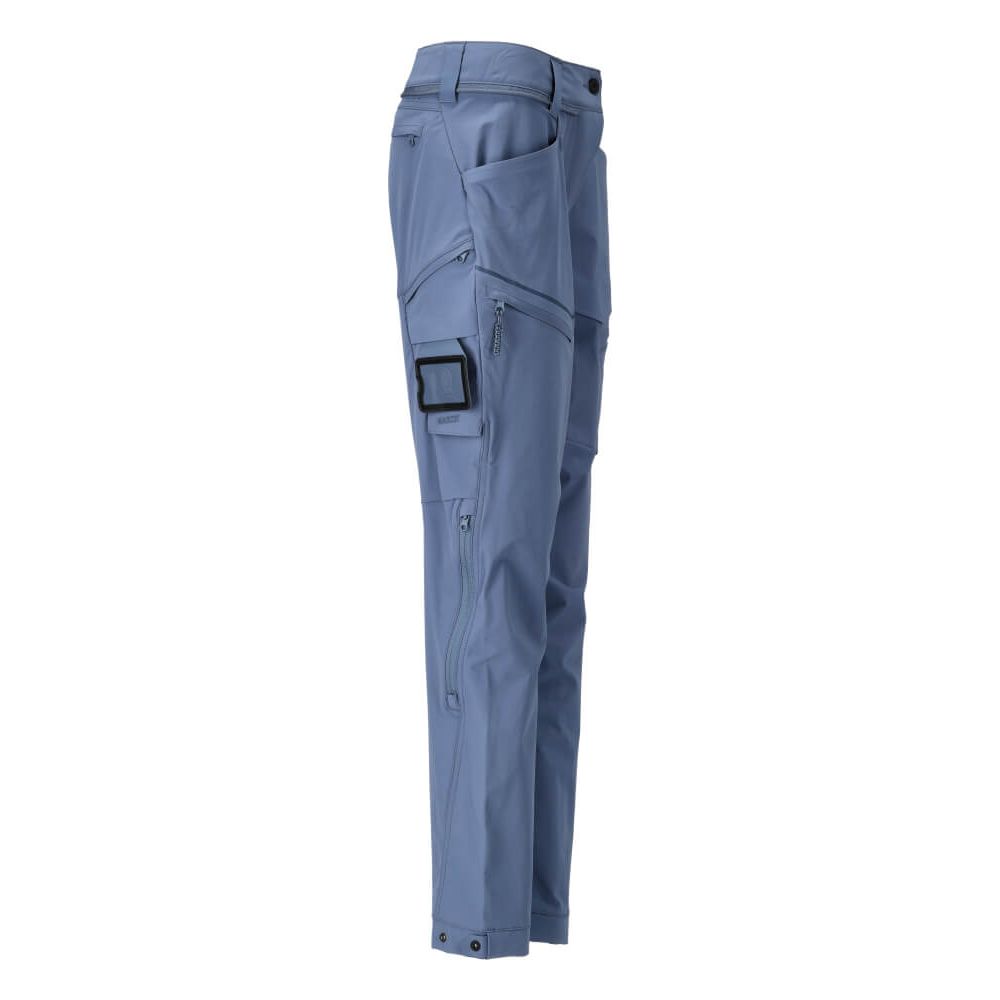 Mascot Lightweight Durable 4-Way-Stretch Functional Trousers (Holster Pockets Attachable) 22058-605 Left #colour_stone-blue