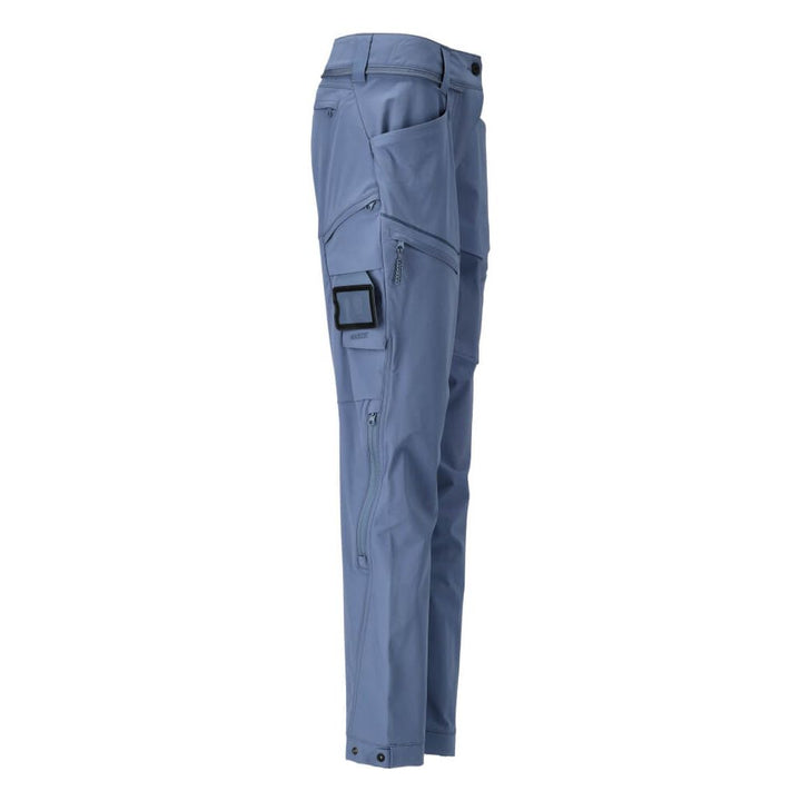 Mascot Lightweight Durable 4-Way-Stretch Functional Trousers (Holster Pockets Attachable) 22058-605 Left #colour_stone-blue