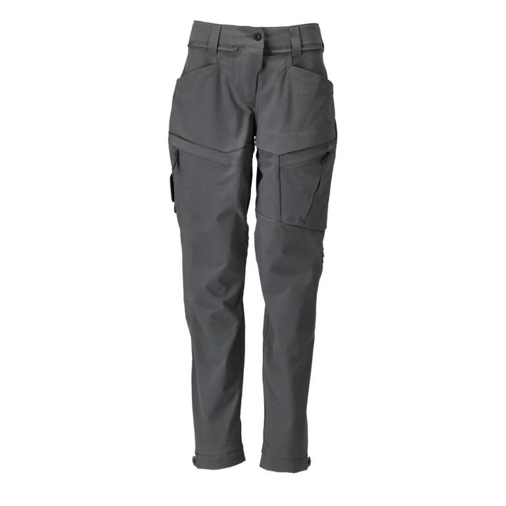 Mascot Lightweight Durable 4-Way-Stretch Functional Trousers (Holster Pockets Attachable) 22058-605 Front #colour_stone-grey