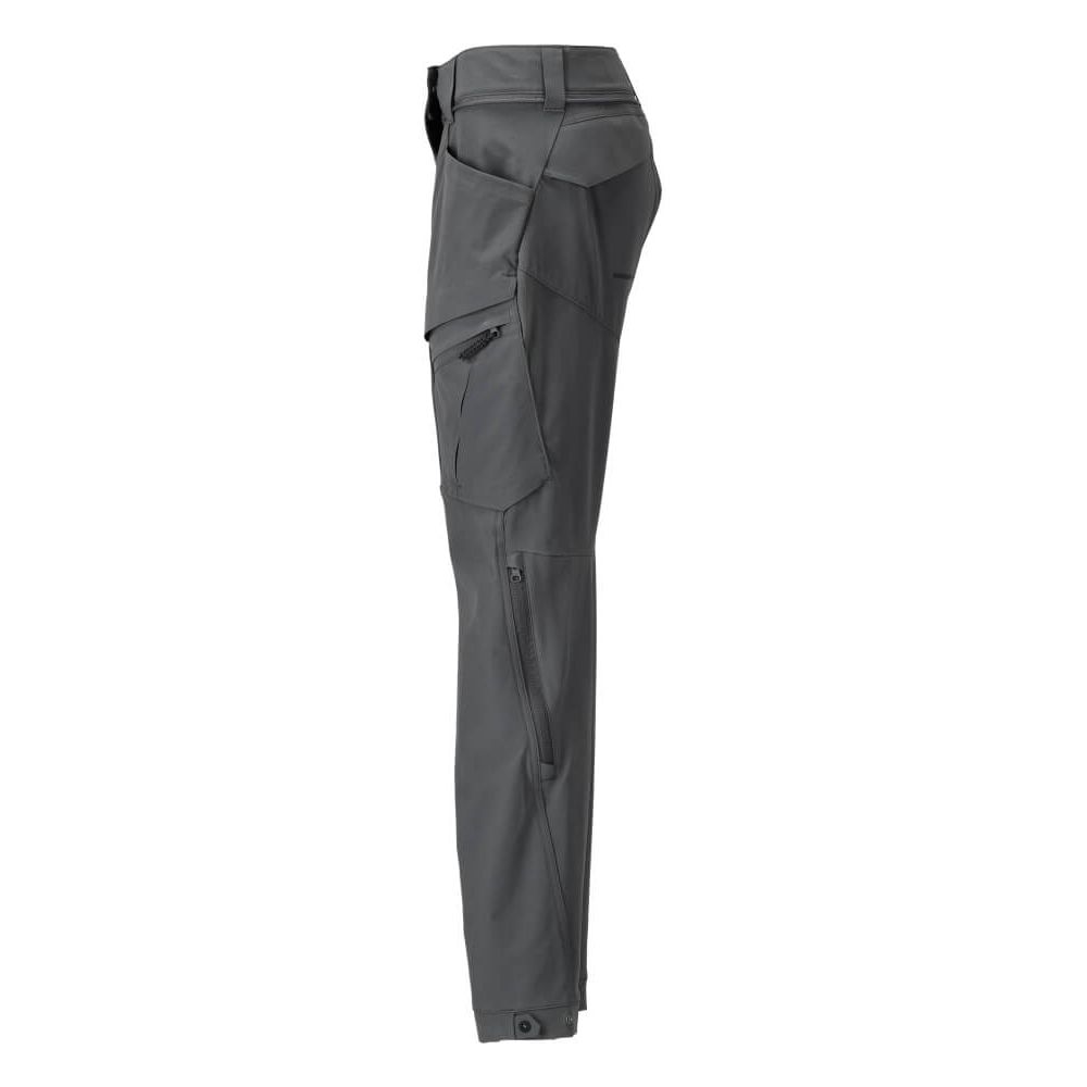 Mascot Lightweight Durable 4-Way-Stretch Functional Trousers (Holster Pockets Attachable) 22058-605 Right #colour_stone-grey