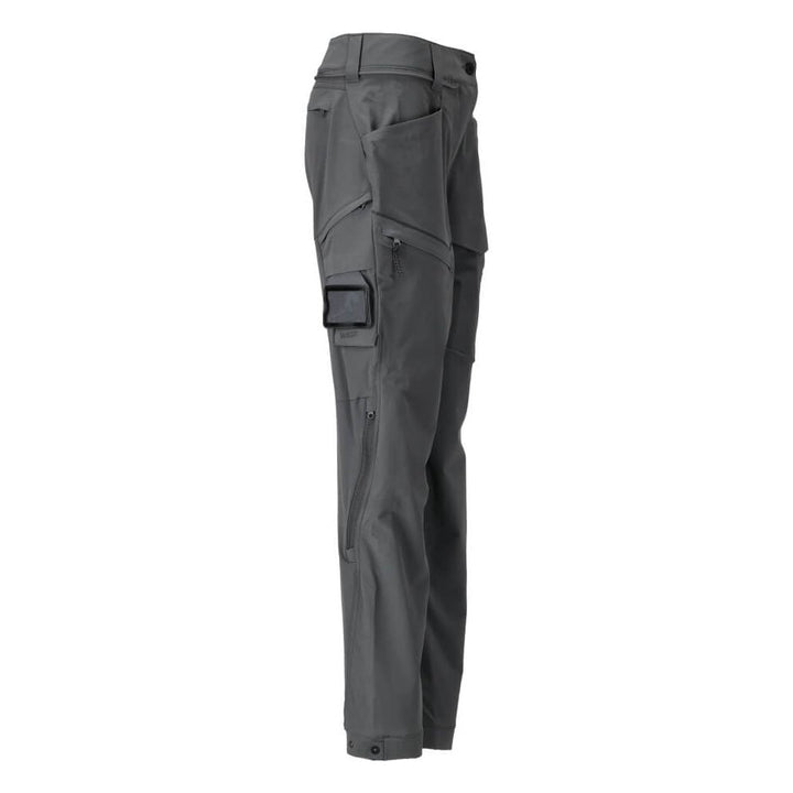 Mascot Lightweight Durable 4-Way-Stretch Functional Trousers (Holster Pockets Attachable) 22058-605 Left #colour_stone-grey